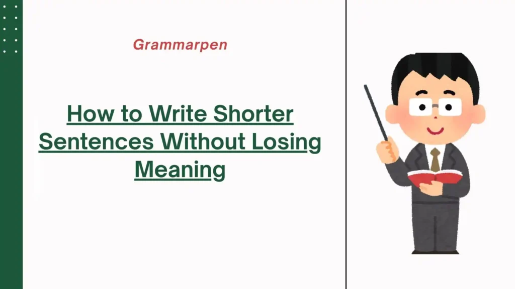 how to write shorter sentences