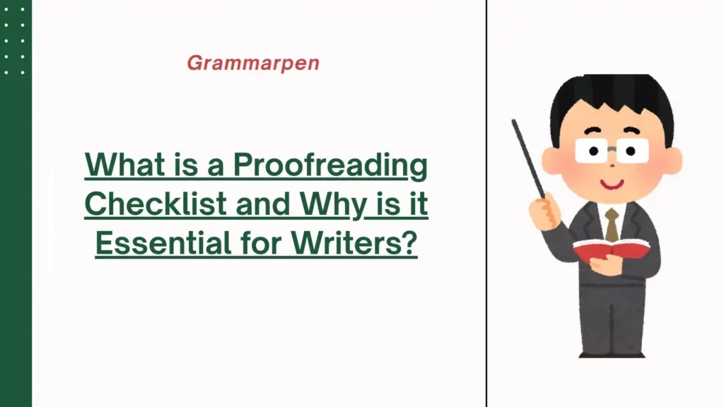 what is a proofreading checklist